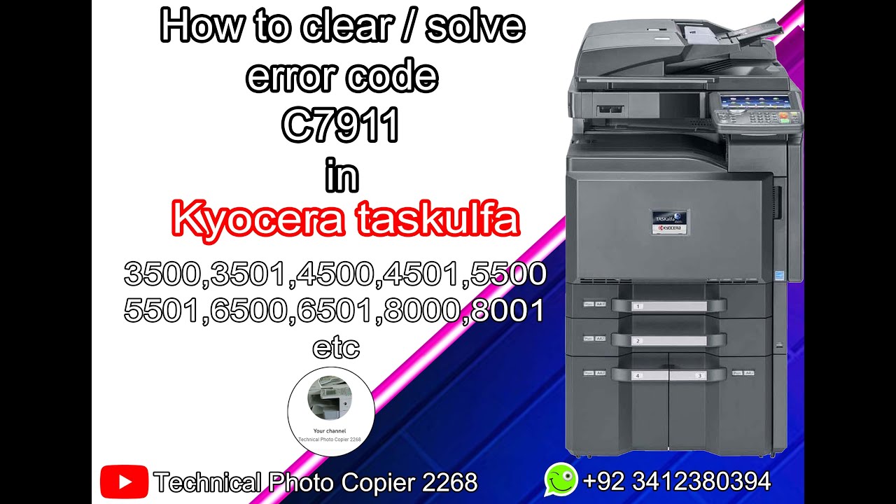 Kyocera Taskalfa 4501i error code c7911