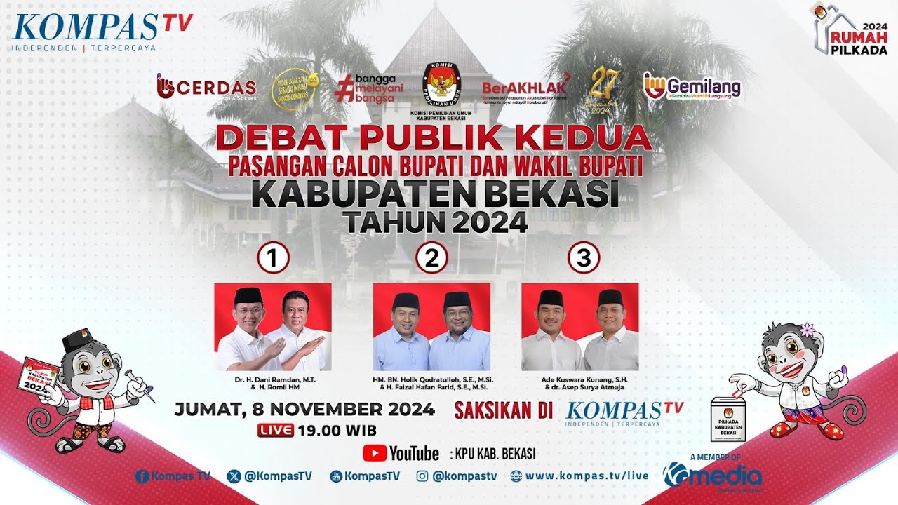 LIVE - Debat Publik Calon Bupati dan Wakil Bupati Kabupaten Bekasi 2024