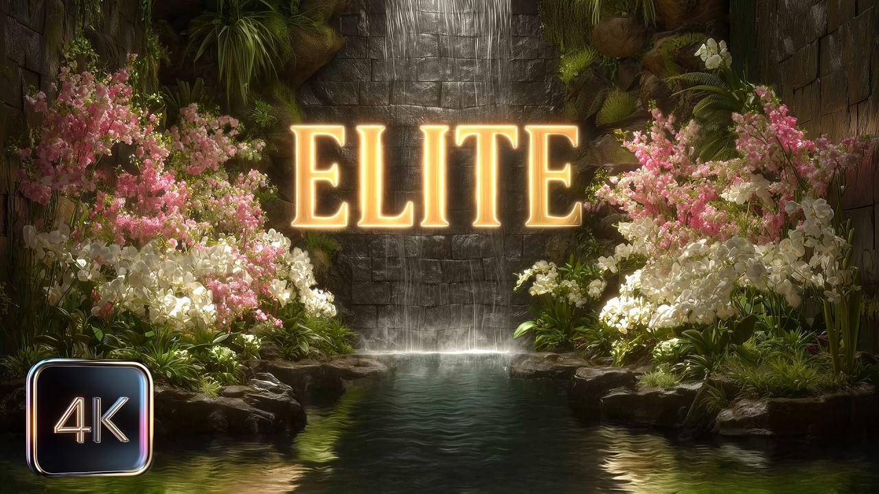 👑 ELITE | 3 Hours Relaxing Waterfall Ambience 🌸 Luxury Meditation & Stress Relief