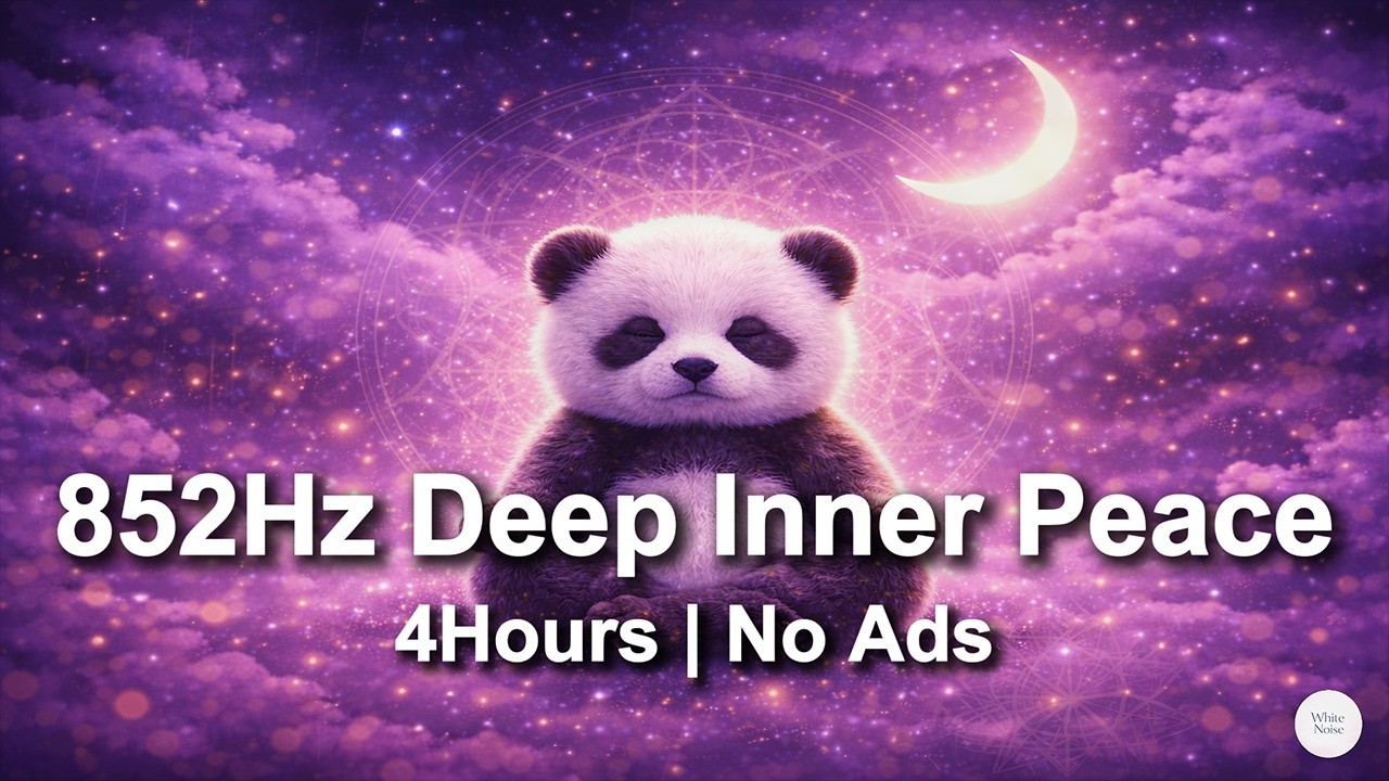 [White Noise] 852Hz Pure Noise for Deep Meditation 4 Hours | No Ads