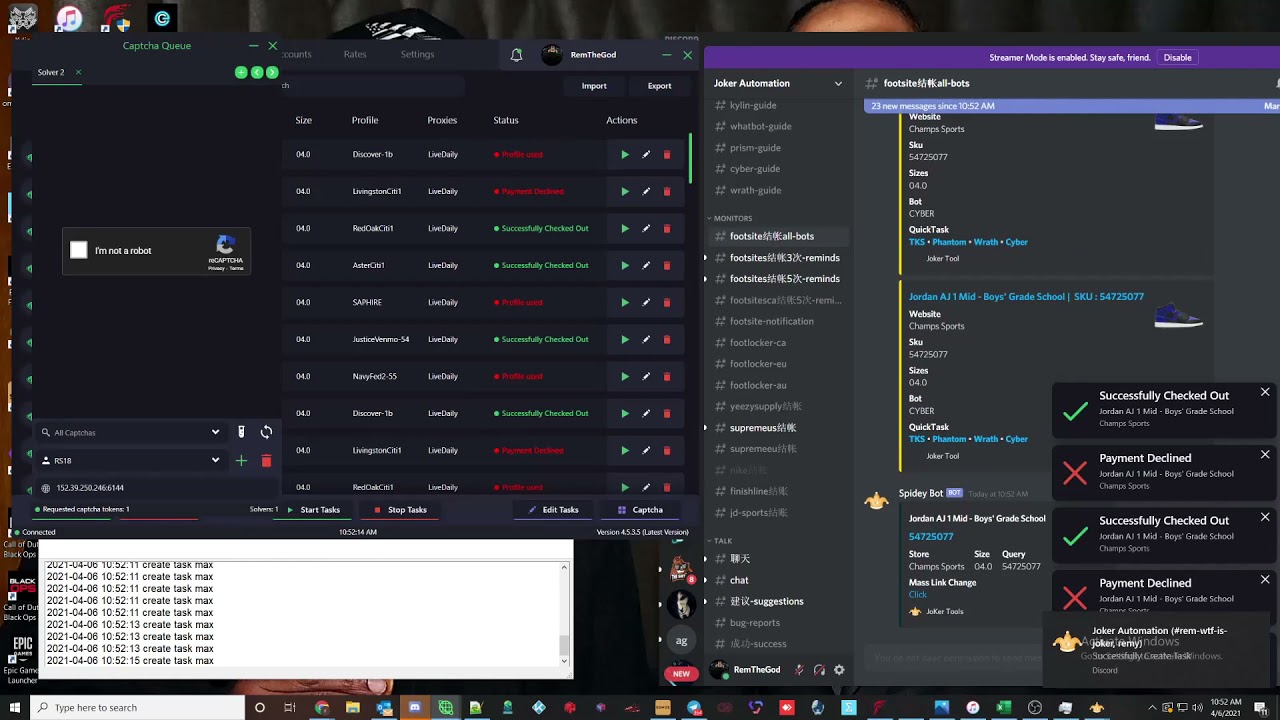 Rem The God secures 10 pairs with Cybersole Livecop