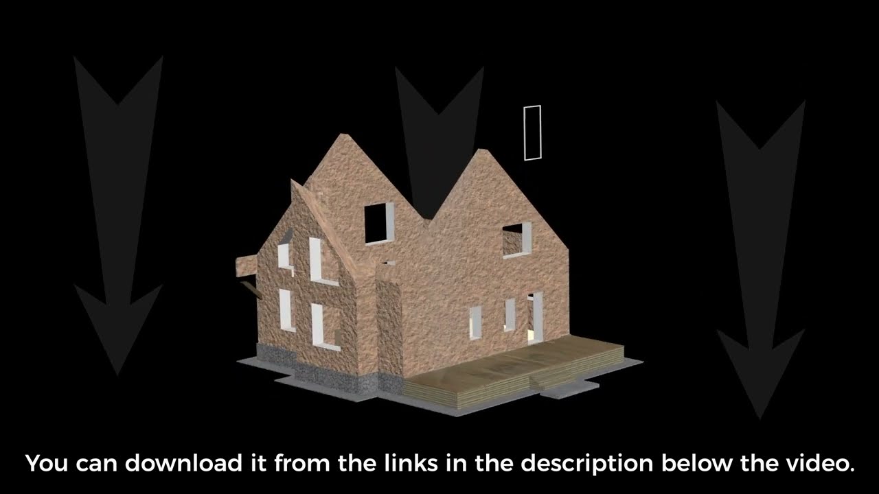 Home construction. Build structure. House animation being assembled. Time-lapse 3d animation.