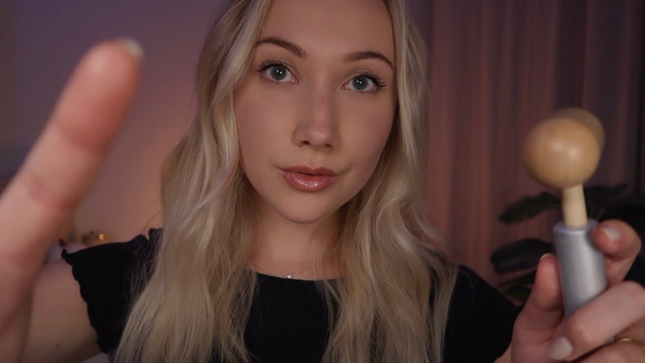 ASMR Messing with Your FACE | Adjustments, Lights, *Clicky* Inaudible Whispering✨