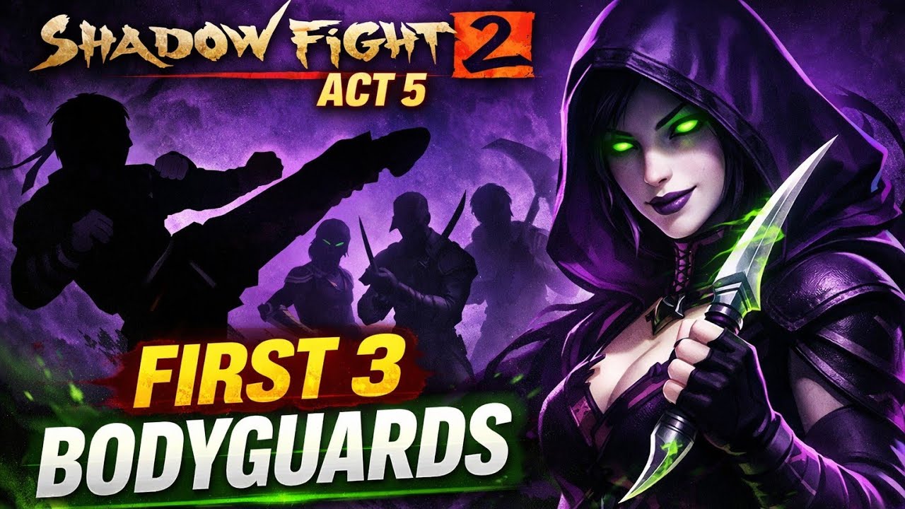Shadow Fight 2 Act 5 | First 3 Bodyguards of Widow ⚔️ Epic Dark Battles