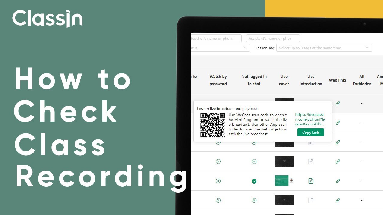 How to check class recordings