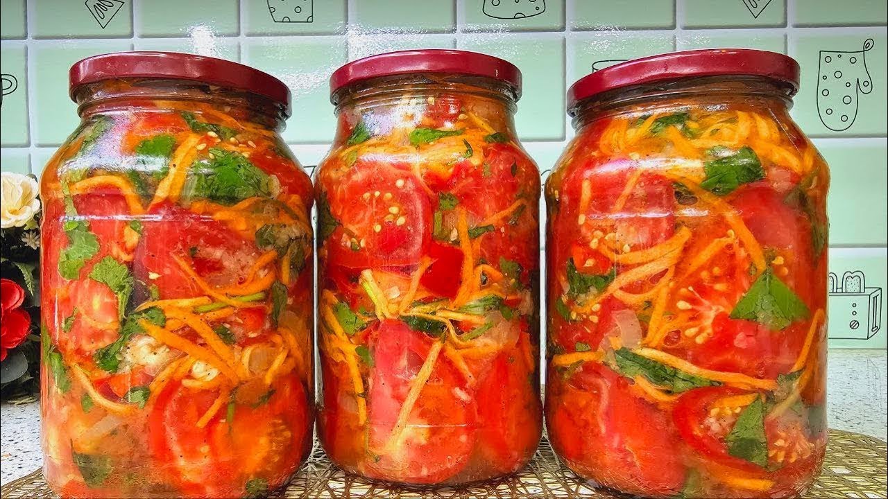 ПЕРЕПРОБОВАЛА КУЧУ РЕЦЕПТОВ ЛУЧШЕ ЭТОГО НЕ НАШЛА! ВКУСНЕЙШИЕ ПОМИДОРЫ ПО-КОРЕЙСКИ!