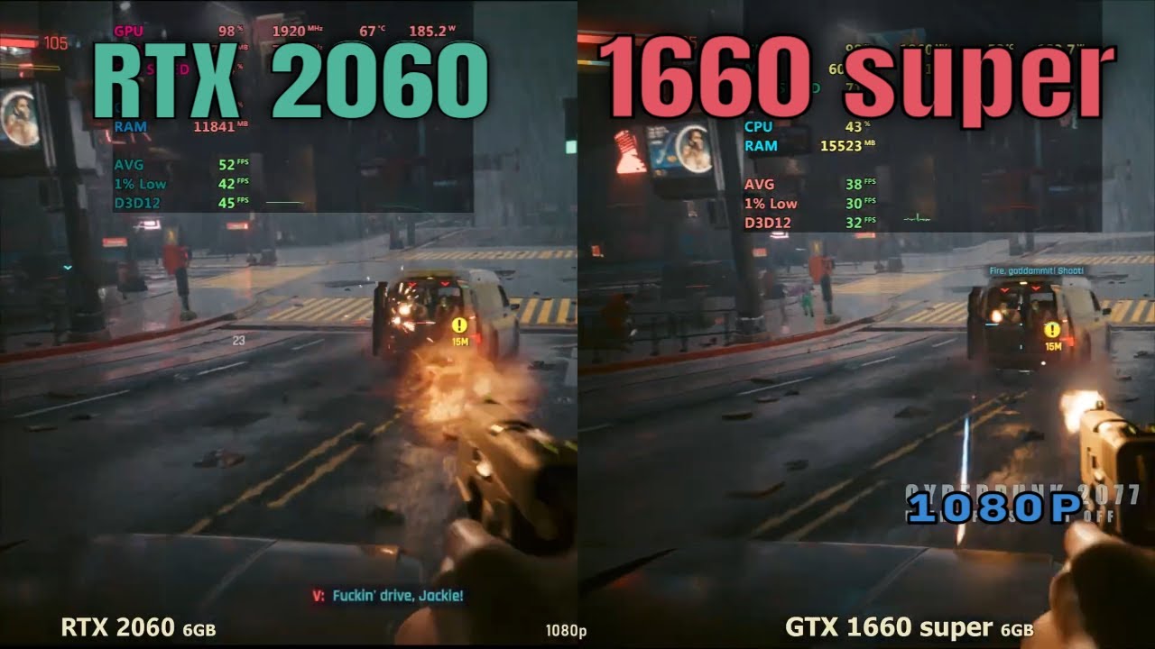 RTX  2060 vs GTX 1660 super