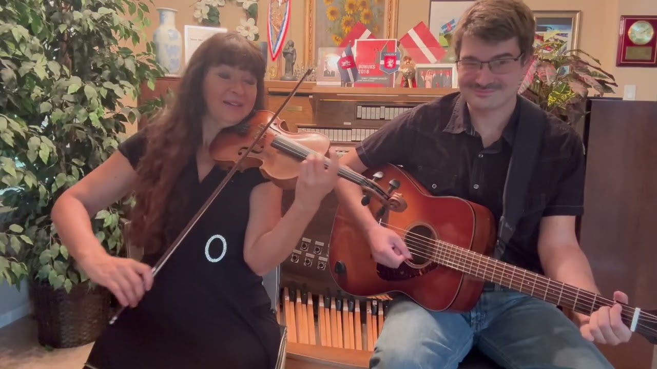 “Unforgettable” with my son. Aija Izaks (violin), Eriks Izaks (guitar).