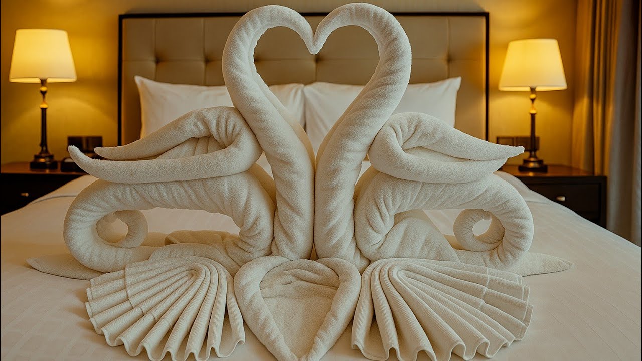 Beautiful Towel Art Swan !! SWan #swan #towel