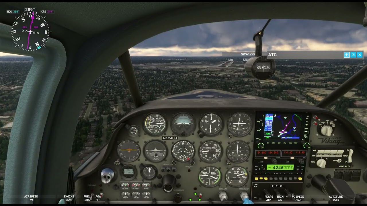 Bellanca Superviking lands at KROC Rochester NY