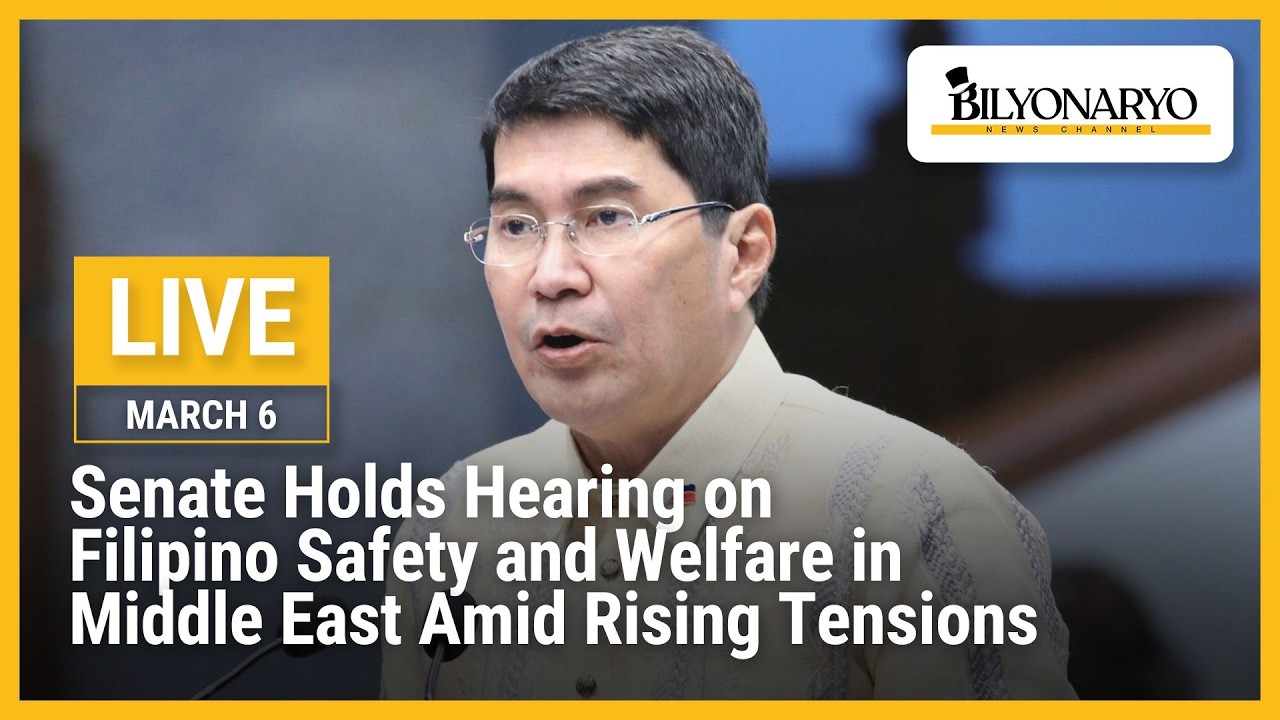 LIVE: Senate Hearing on Filipino Safety and Welfare in Middle East | March 6, 2026