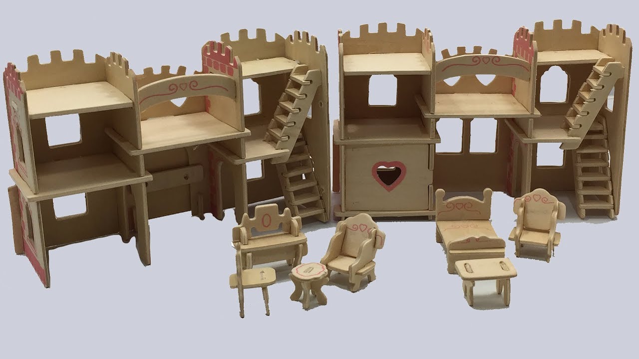 DIY 3D Wooden Puzzle Princess Castle B