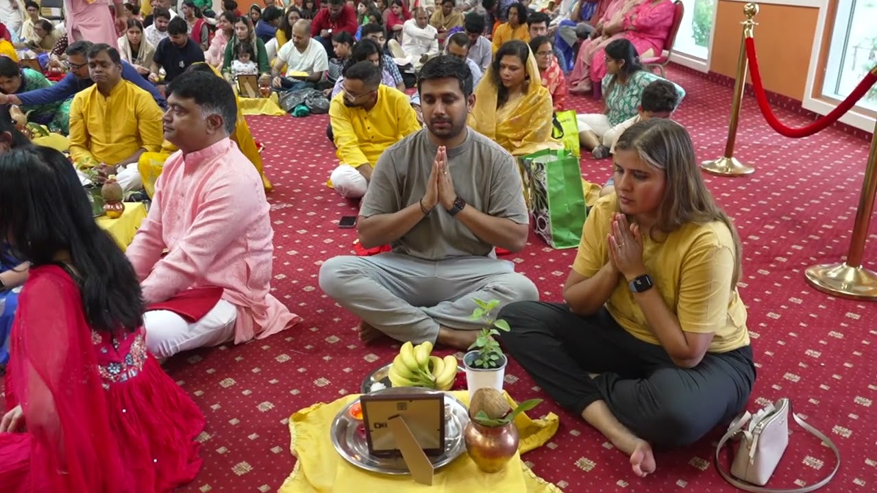 HIGHLIGHTS - Annual 100 Family Satyanarayan Puja at Hindu Heritage Centre: A Spiritual Gathering