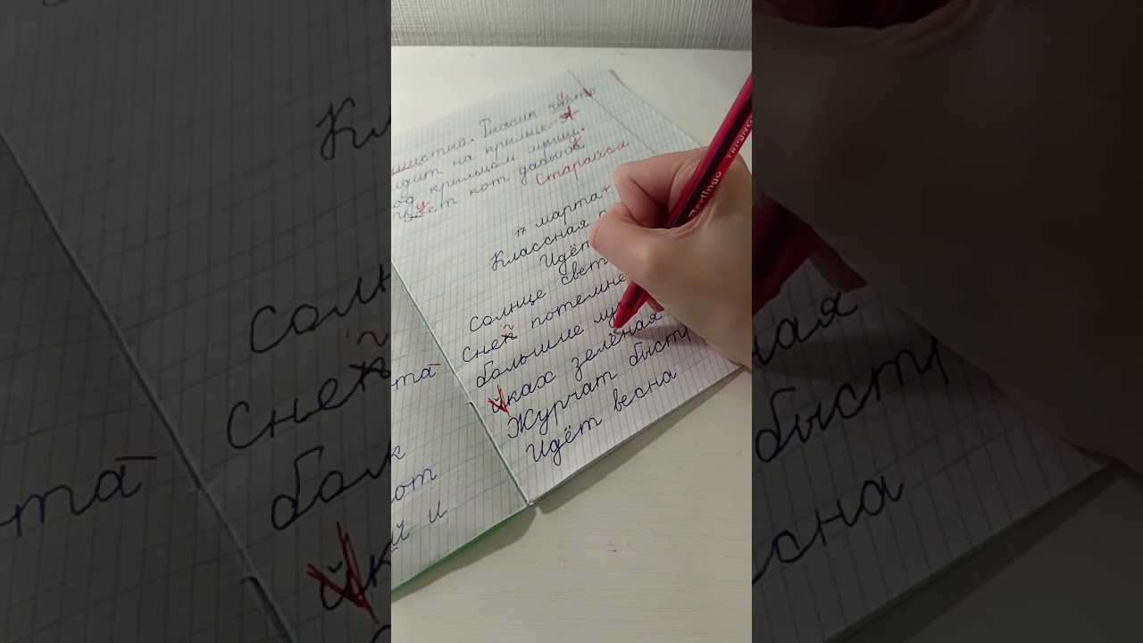 Праверка тетрадей по русскому языку