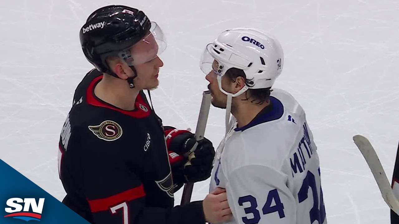 Maple Leafs And Senators Exchange Handshakes After Six-game Series