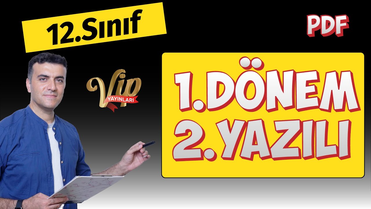 12.sınıf Matematik 1.dönem 2.yazılı soruları Vip Yayınları PDF