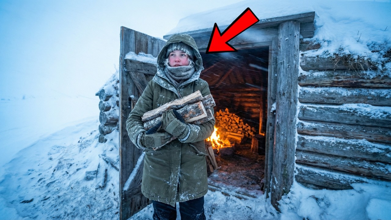 No Home at 15, Just Snow and Wind — Her Underground Cabin Protected Her Firewood All Winter