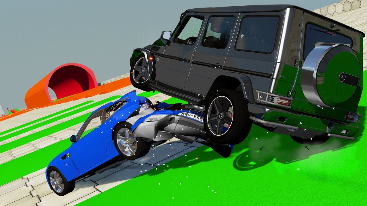 Extreme Crash Test with Real Car Mods - BeamNG Drive Crashes | DestructionNation