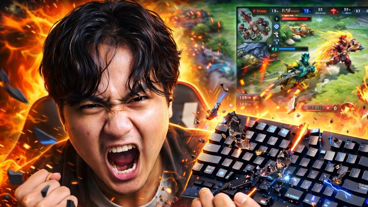 Noob players* break their keyboard after this mlbb match !