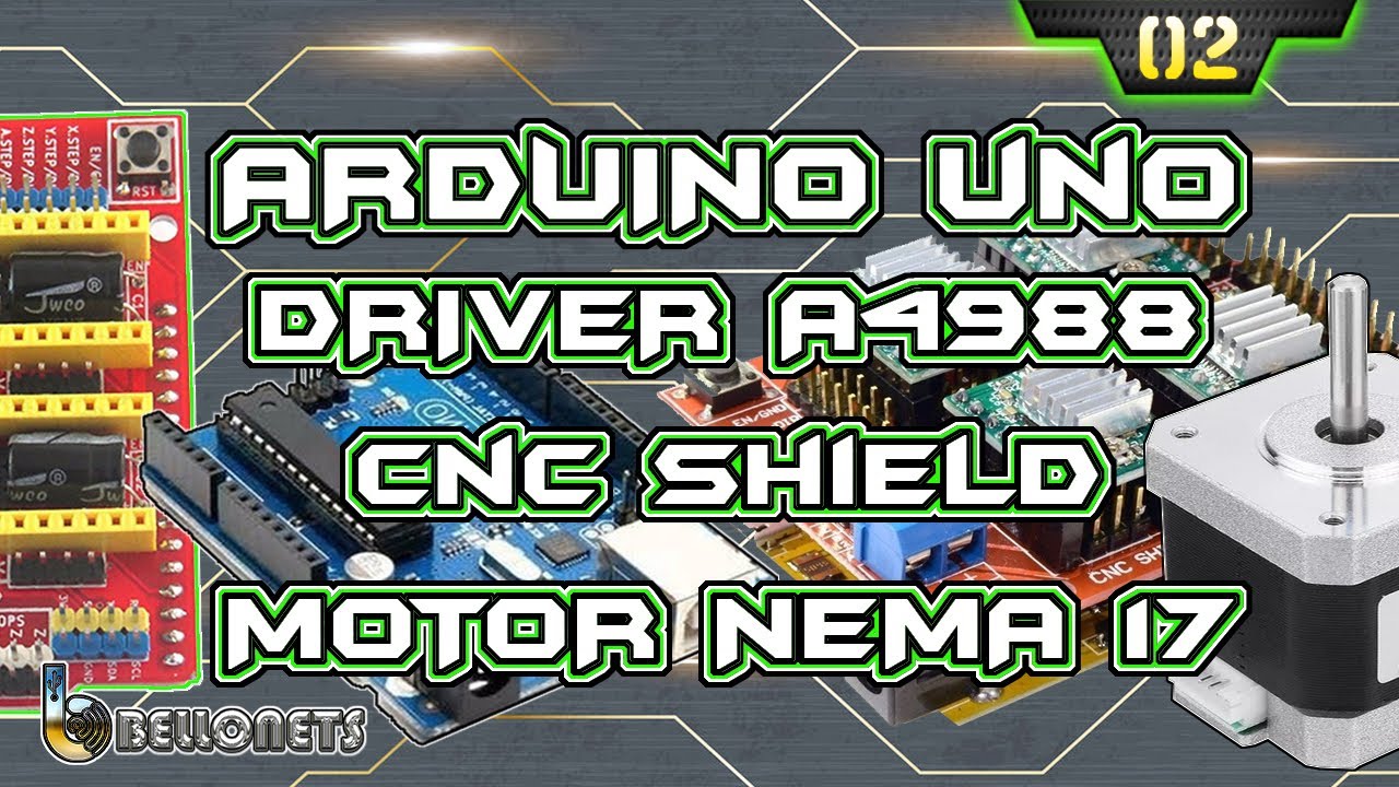 ♾️CALIBRAR DRIVER A4988 + CNC SHIELD + MOTOR NEMA17 + Arduino Uno │ @BELLONETS