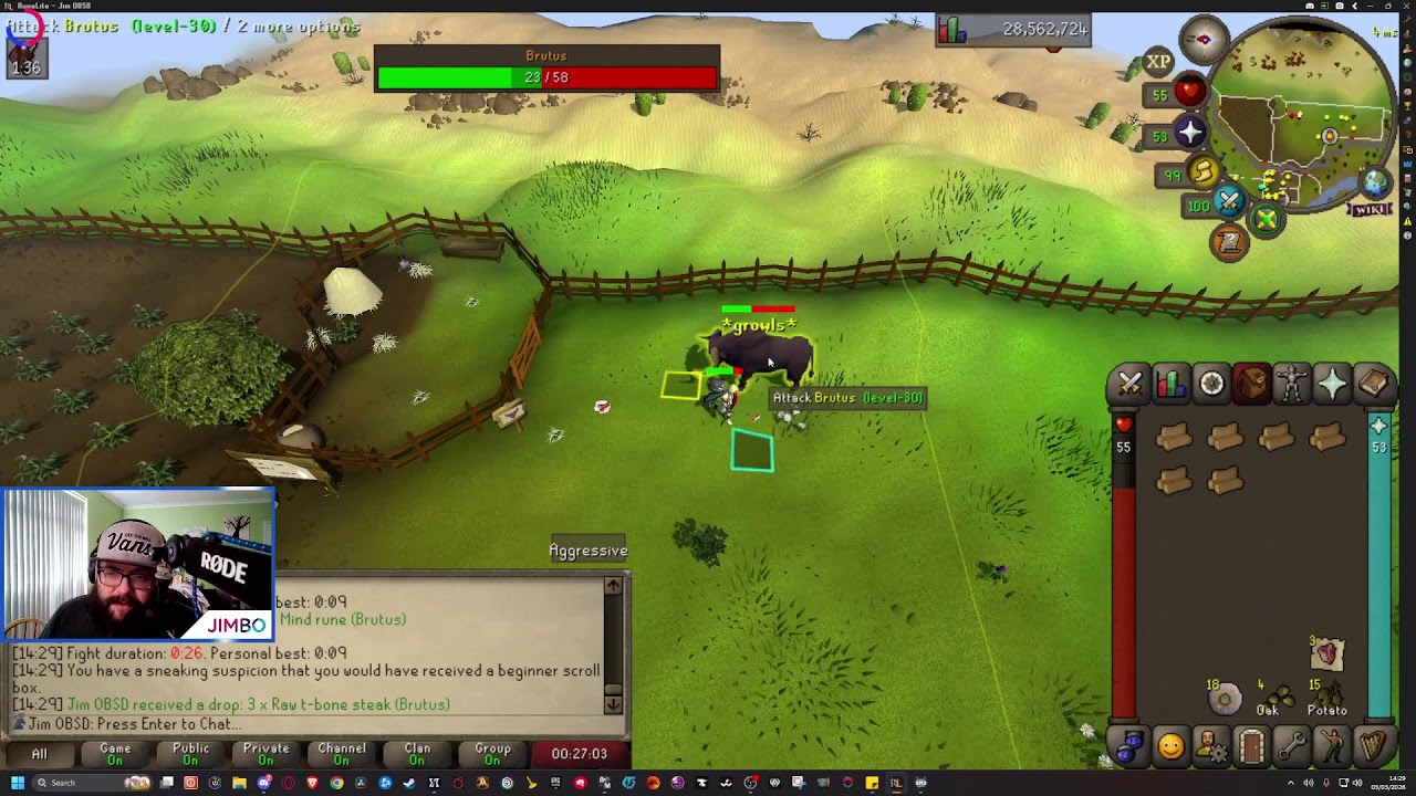 Maybe green logging Cow Boss - Maybe alching bows | GIM Progress