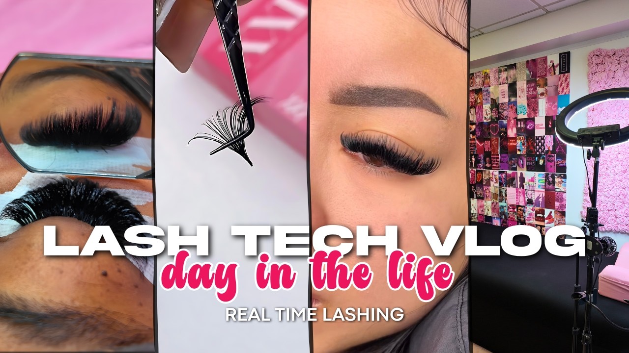 Day in The Life of a Lash Tech 🤍 Real Time Lashing