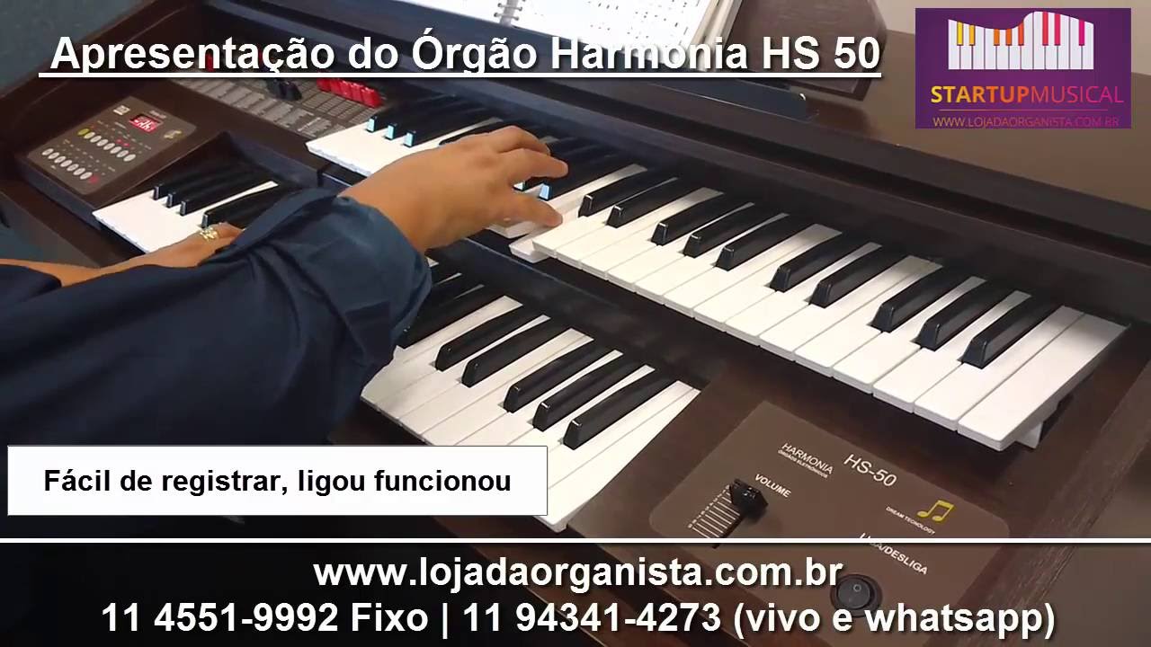 Video Apresentação do Orgao Eletronico Harmonia HS 50 Startup Musical