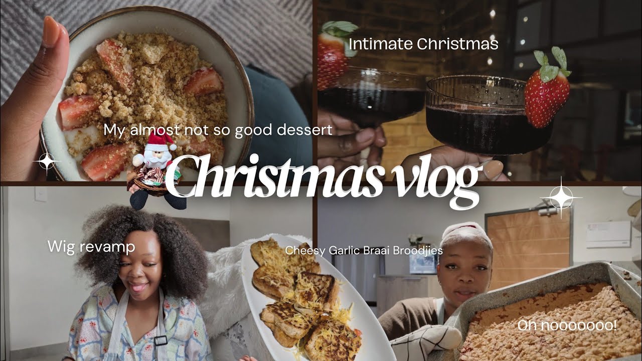 Our Intimate Christmas for Two | Christmas dinner | jam squares delicious mess | wig revamp
