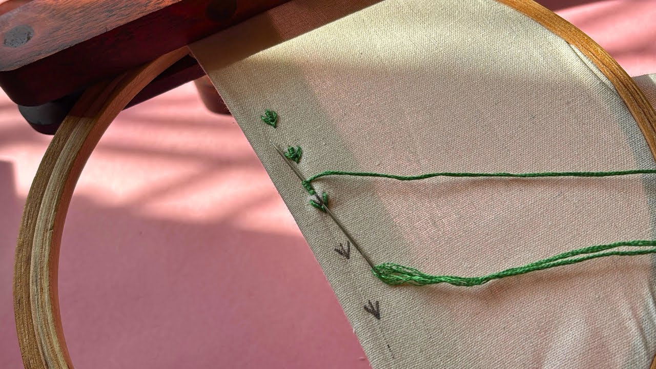 Hand embroidery designs | Border Embroidery Stitches | Embroidery for beginners