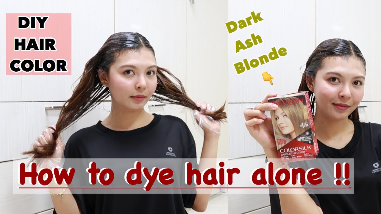 How to hair dye at home ft. Revlon' dark ash blonde ⎮Michelle Tee