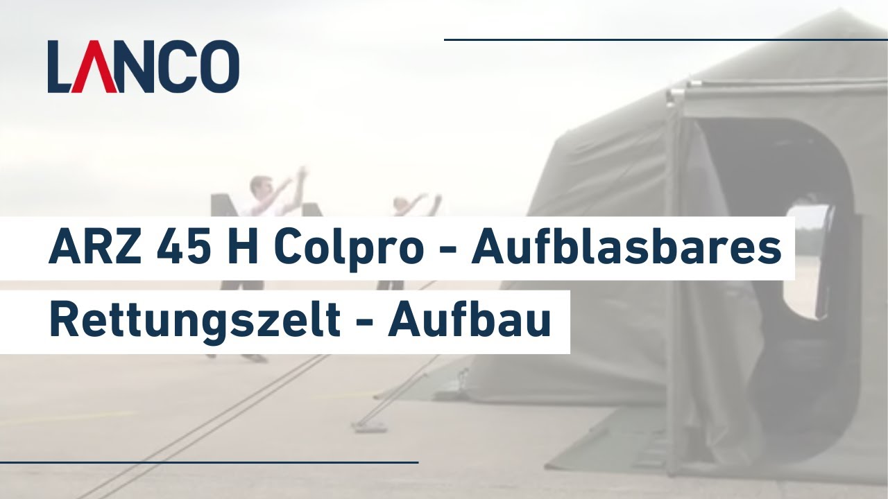 ARZ 45 H Colpro - Aufblasbares Rettungszelt - Aufbau