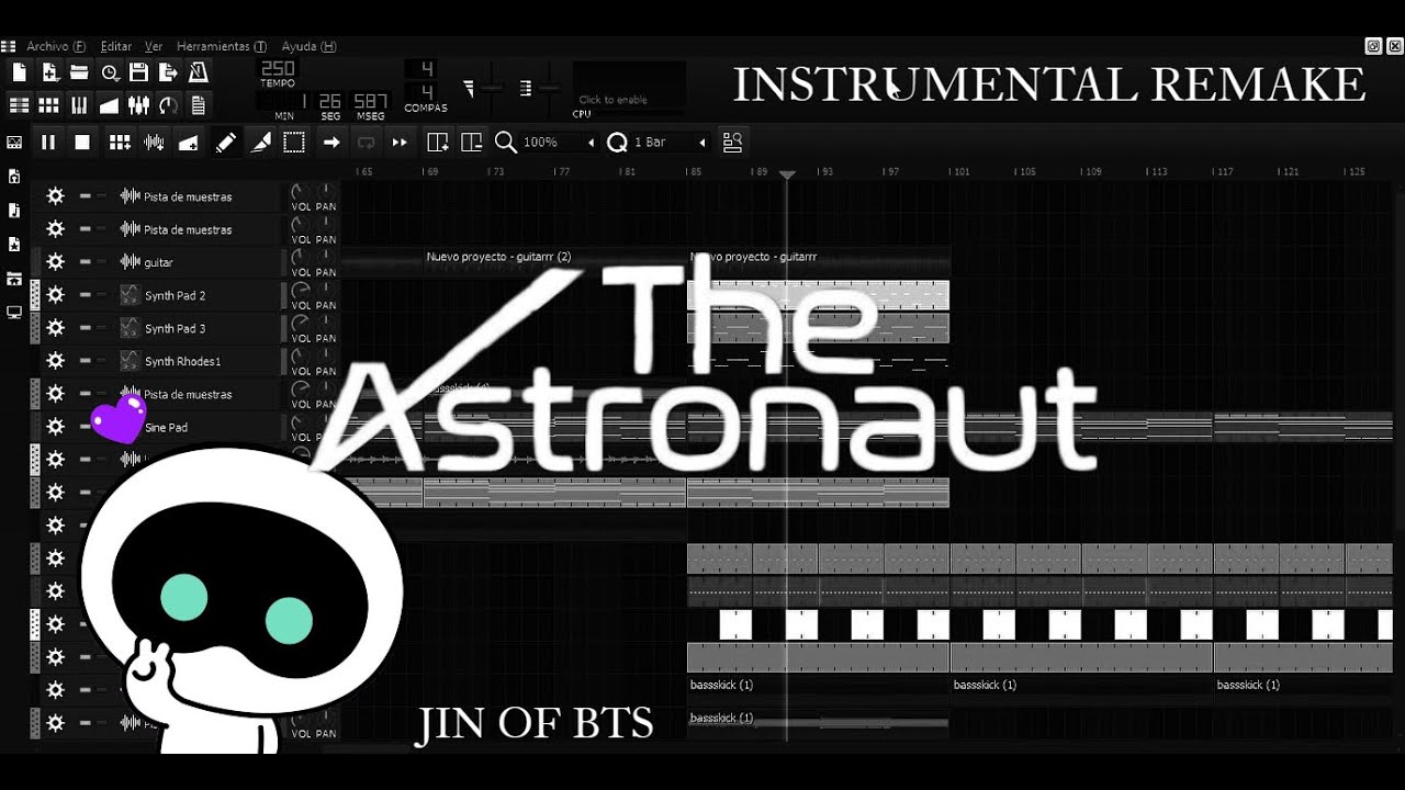JIN of BTS - The Astronaut / Instrumental remake in LMMS + vocal