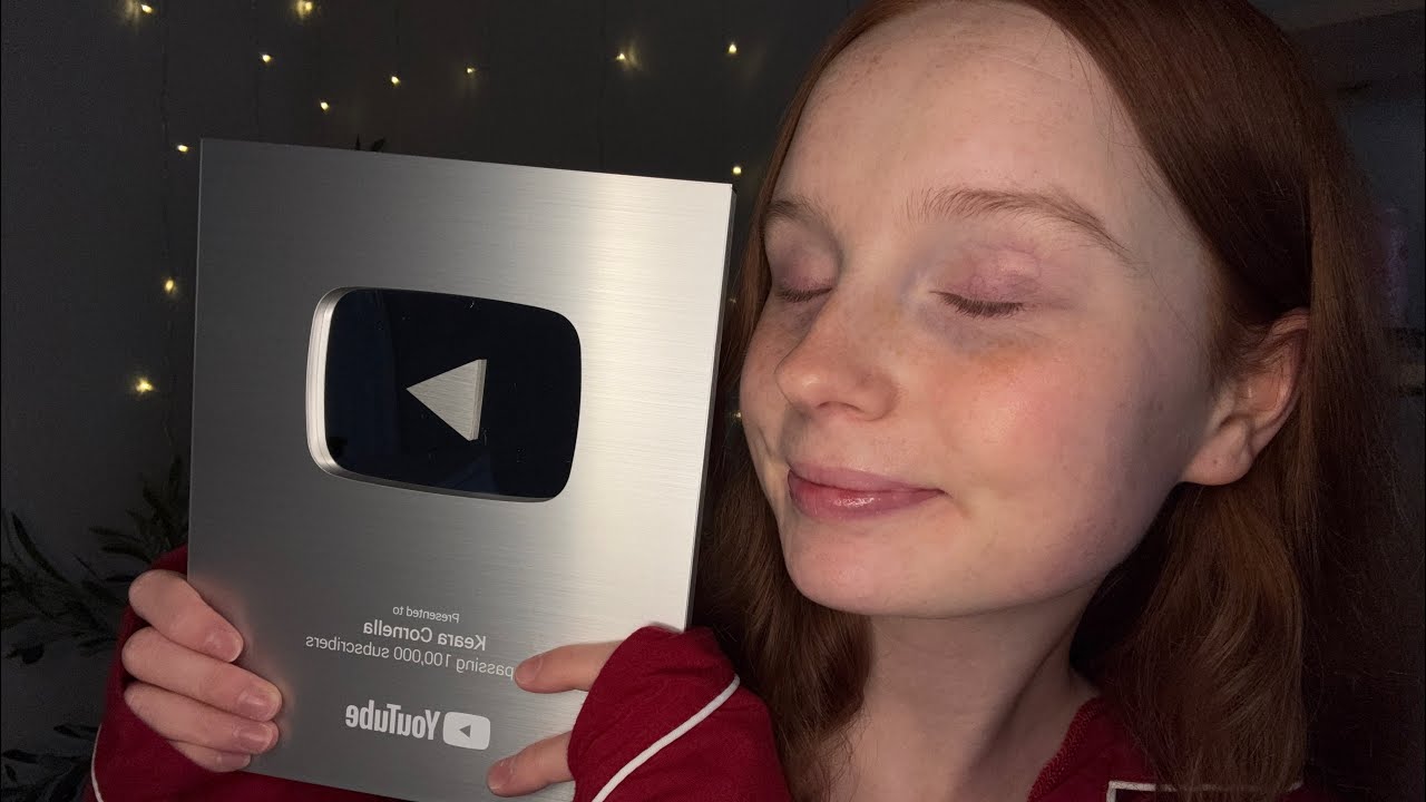 ASMR unboxing youtube silver play button 🥹🩷