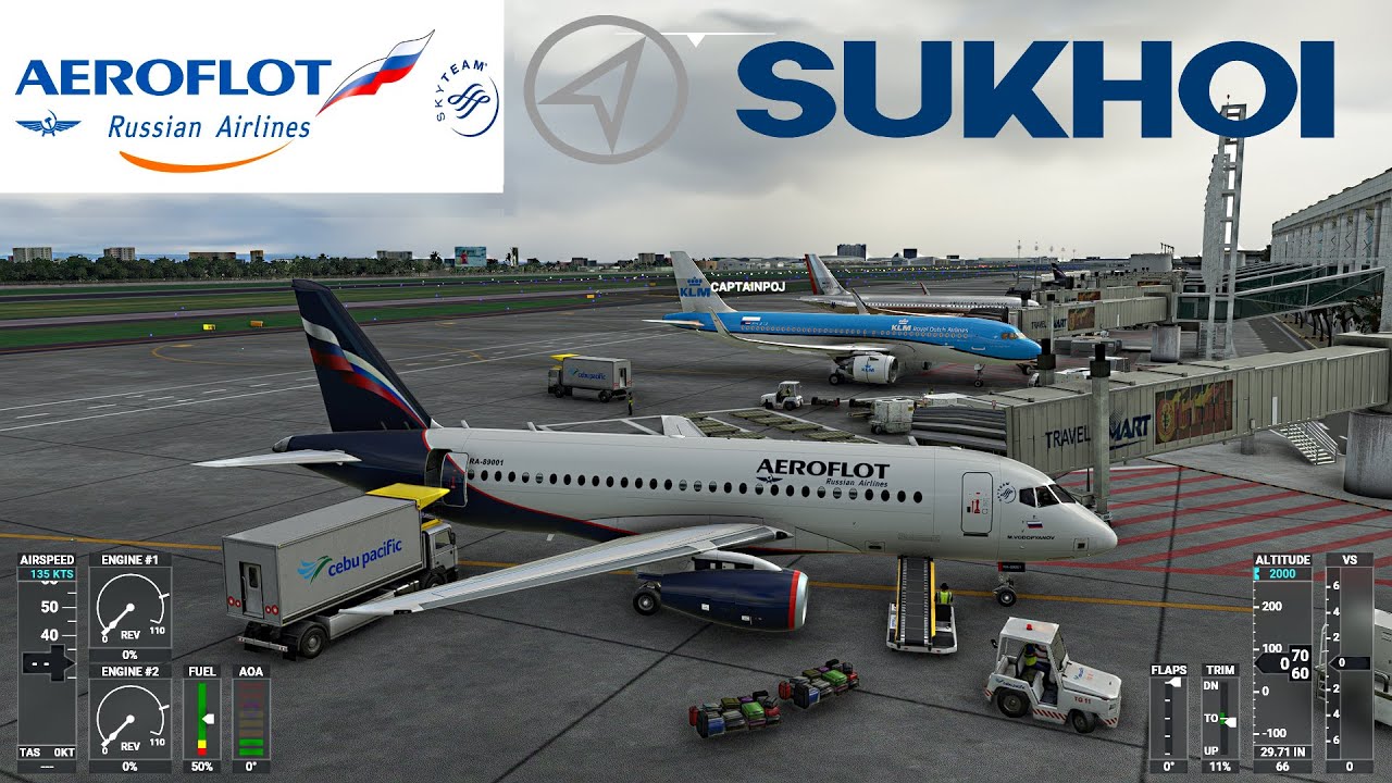 Microsoft Flight Simulator 2020 - SUKHOI SUPERJET 100 TEST LAND @ MANILA 24
