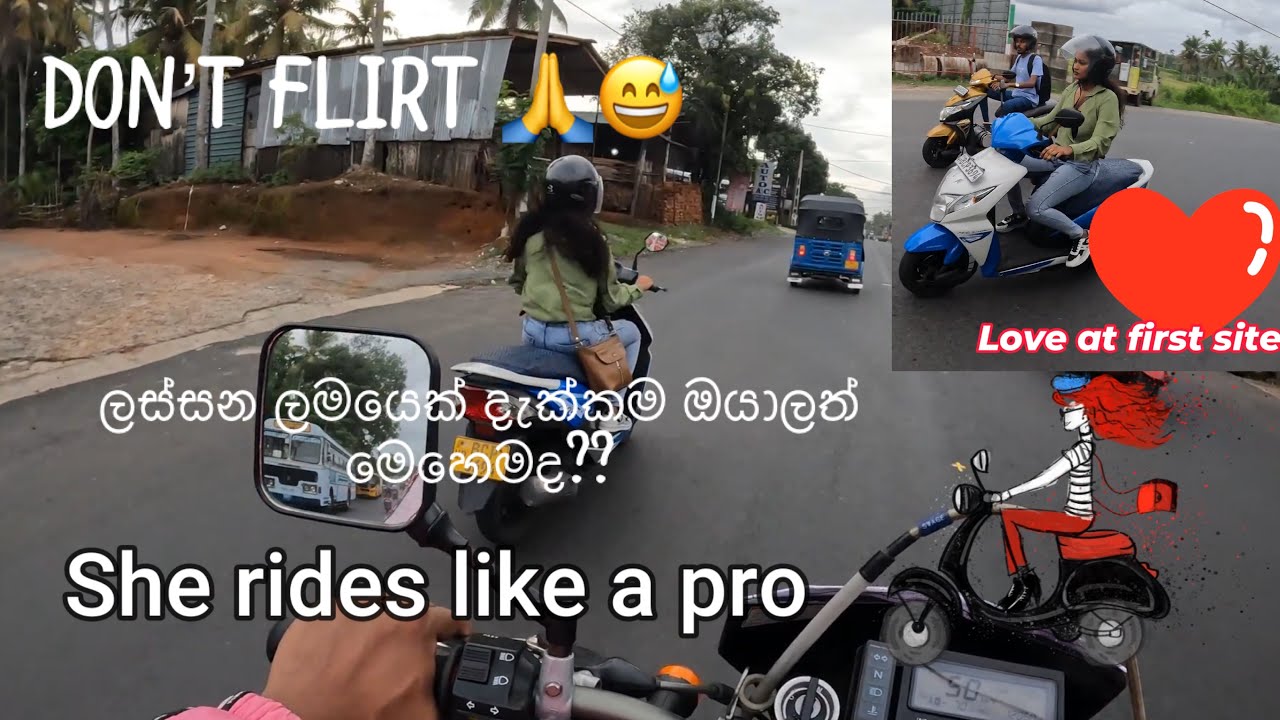 කෙල්ලෙක් දැක්කම ඔයාලත් මෙහෙමද?? 😂 She rides with no fear 🫡 - stunning lady rider ❤️