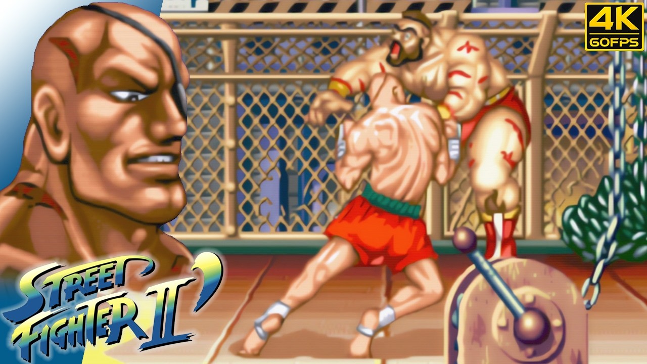 Street Fighter II: Champion Edition - Sagat (Arcade/JPN/1992) 4K 60FPS