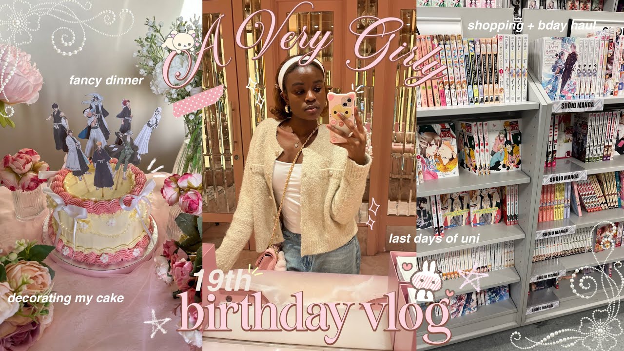 days in my life 🐇| birthday vlog, fancy bday dinner, decorating my cake, last days of uni & mangas