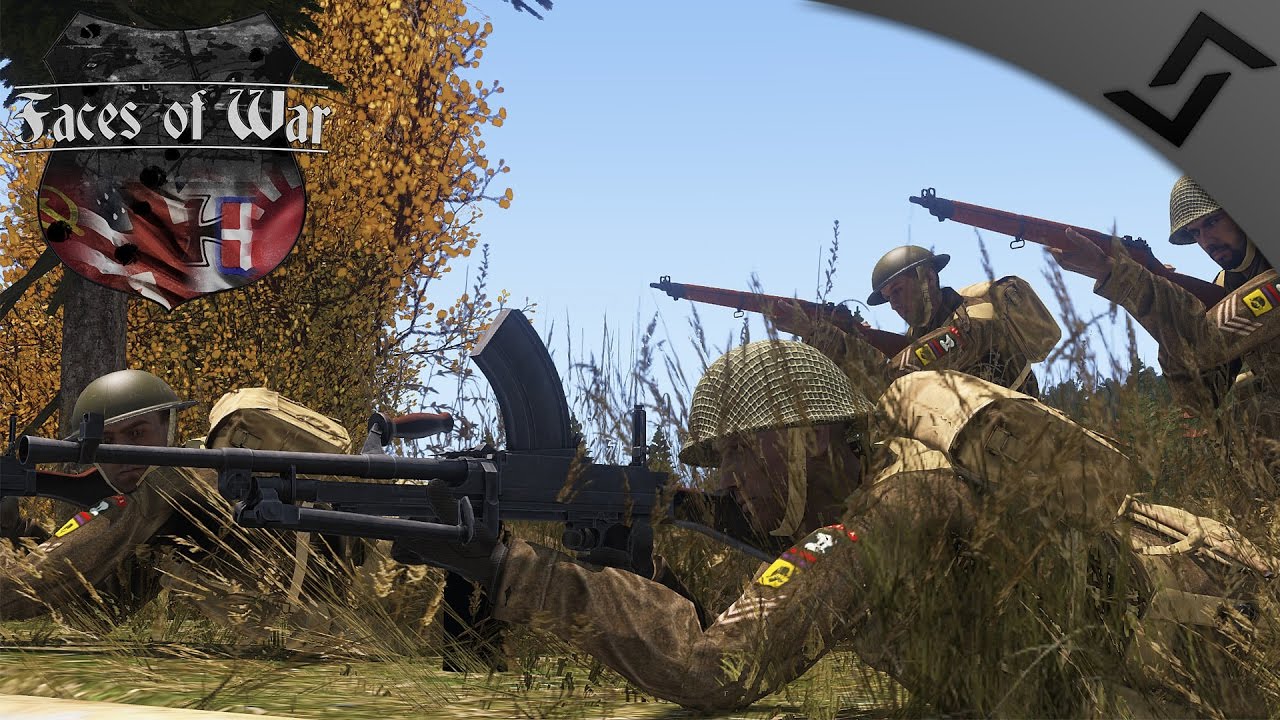 Canadians push into the Reich 1945 - ARMA 3 Faces of War WW2 Mod - Bren Gunner Gameplay