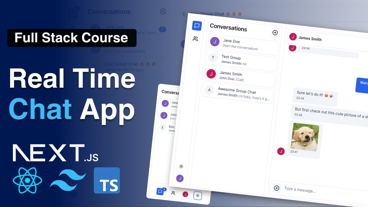 Build a Real-Time Chat App with NextJS, React, ShadcnUI, and Tailwind