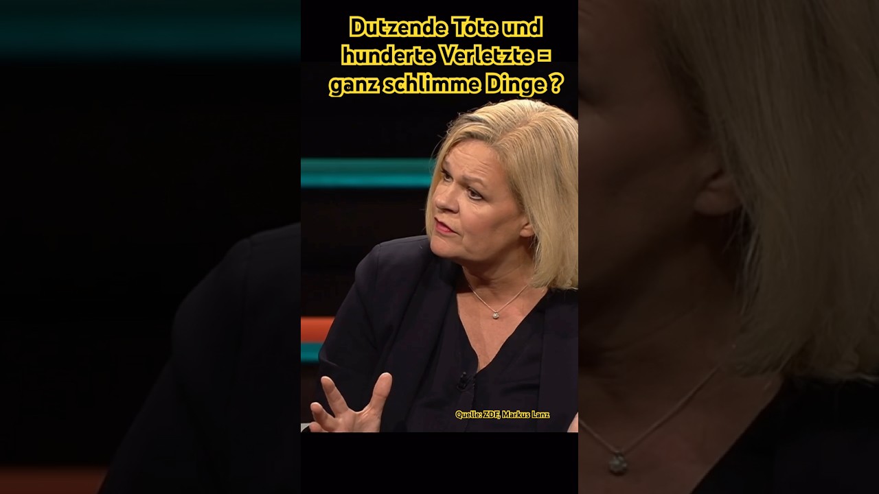 Nancy #faeser findet eine merkw&uuml;rdige Wortwahl f&uuml;r die massenhafte T&ouml;tung und Verletzung deutscher