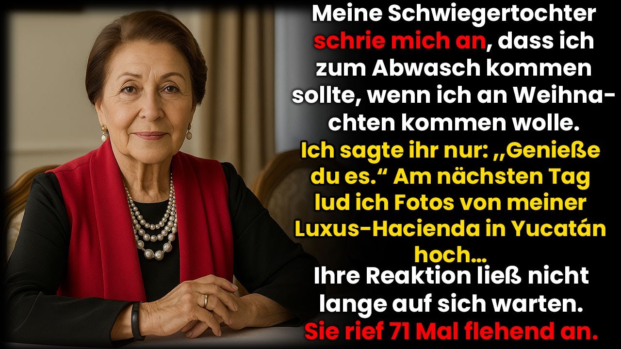 Wenn du zu Weihnachten kommen willst, dann komm zum Abwasch!“, schrie mich meine Schwiegertochter an
