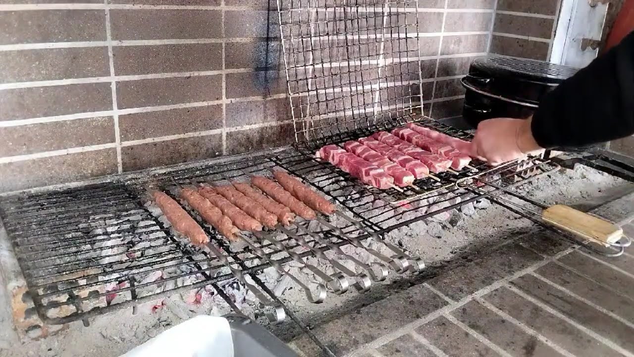 Grilling Mixed Kebabs & Pita Over Fire 🐑🔥