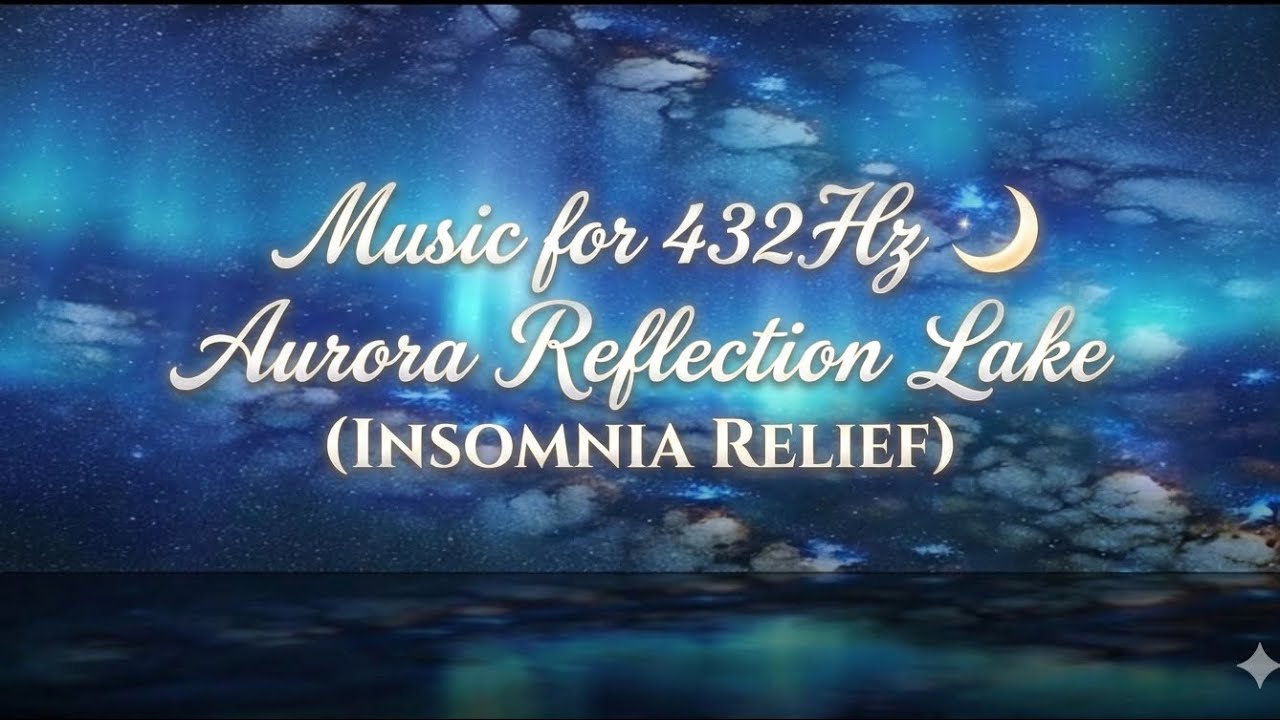 Music for 432Hz 🌙 Aurora Reflection Lake (INSOMNIA RELIEF)