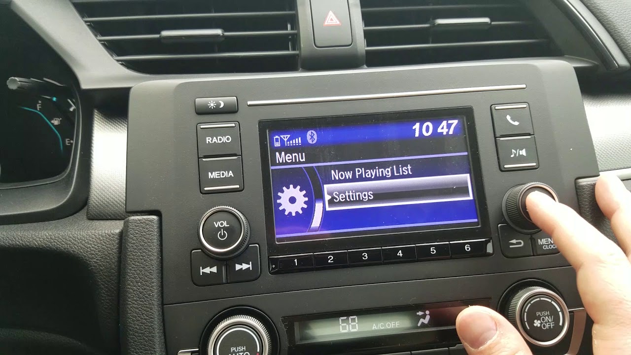 Как сменить дисплей и обои на Honda Civic LX