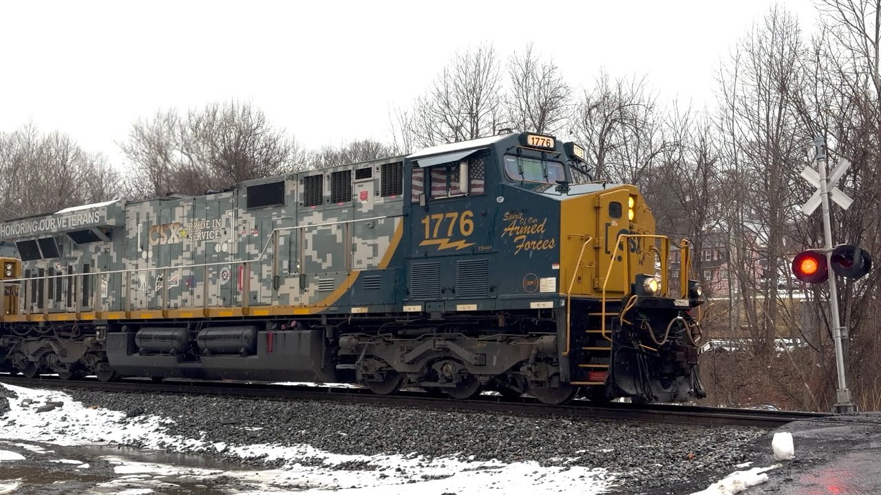 CSX 1776 leads Coal Freight Train | Mount Airy MD 2/26/2026