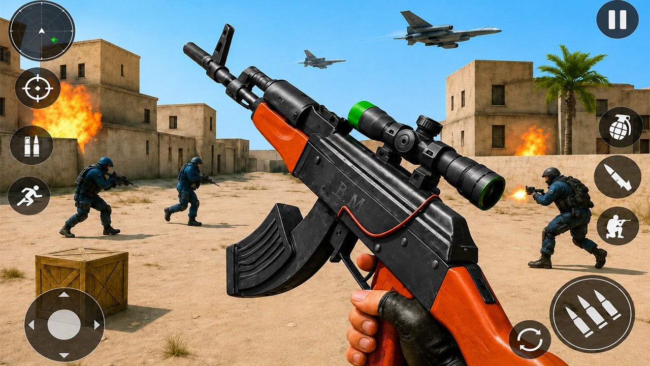Sniper Shots Gun Game Counter Terrorist Shooter - Banduk Wala Game - Android GamePlay
