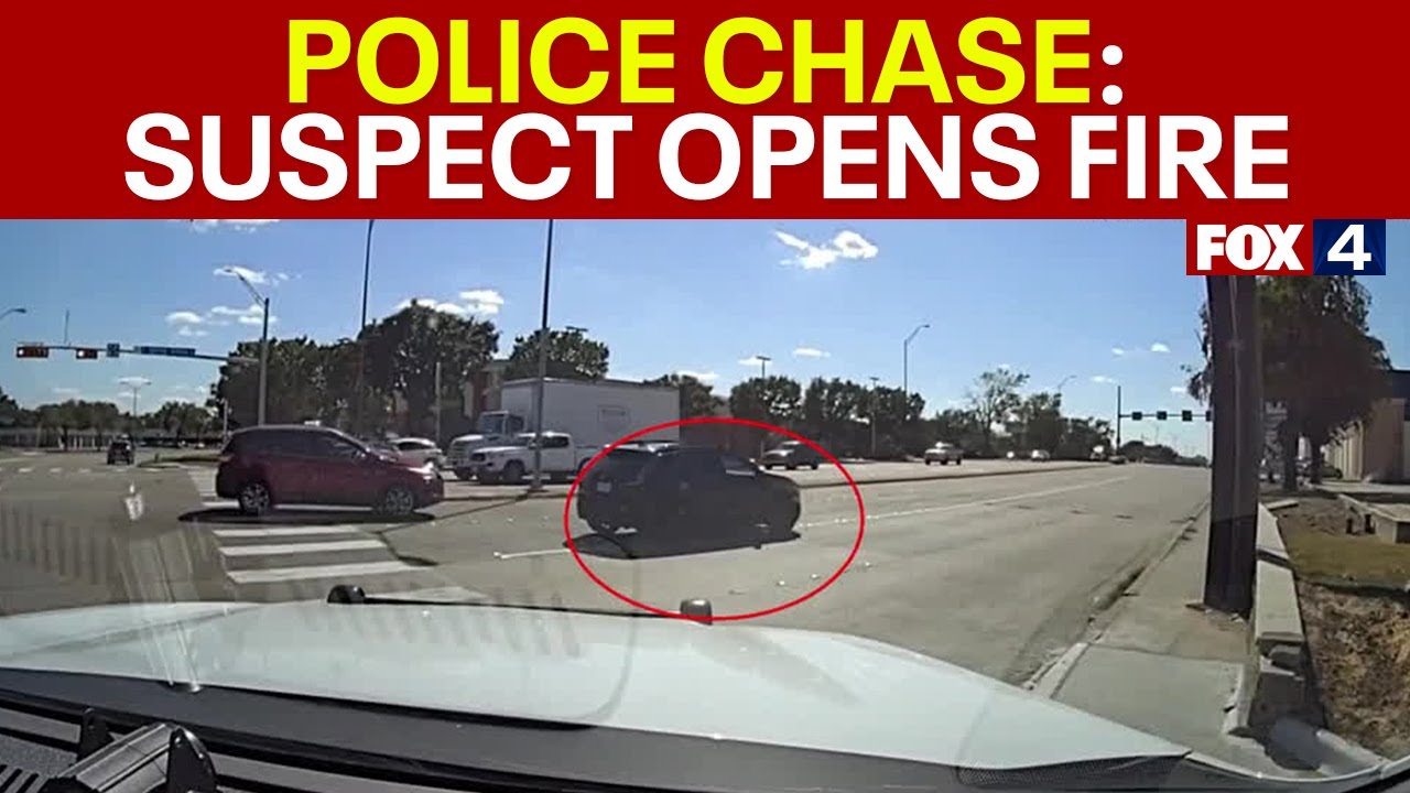 Police Chase: Suspect shoots at Texas officers during high-speed chase