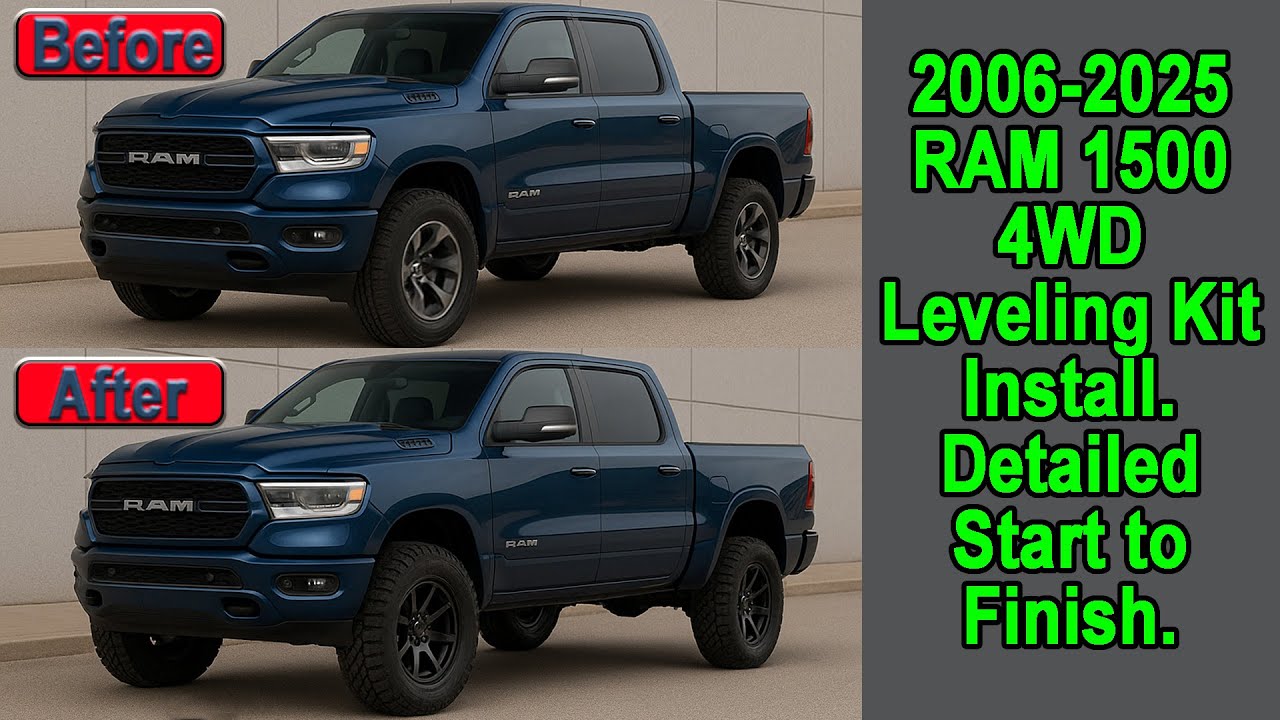 2006-2025 RAM 1500 4WD Leveling Kit Install Detailed DIY Start to Finish.