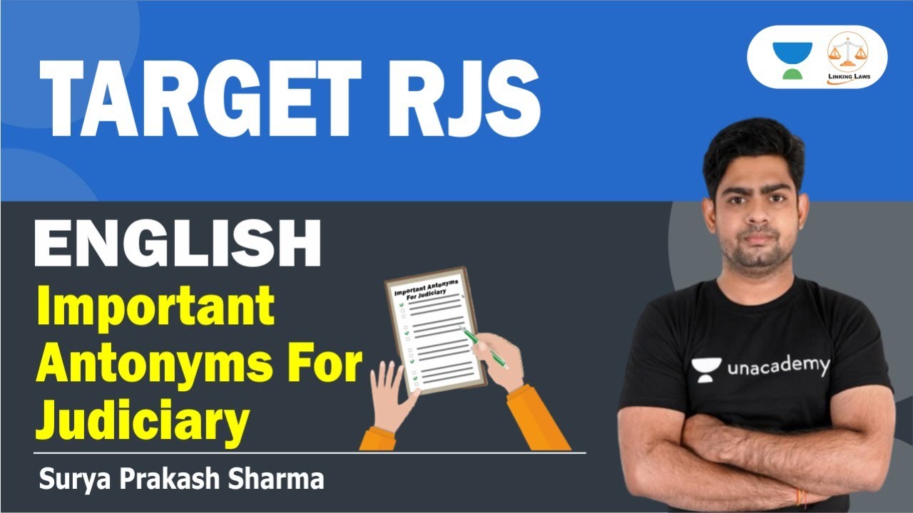 Important Antonyms For Judiciary | Target RJS | Surya Prakash Sharma