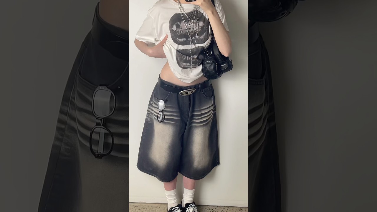 HOW TO STYLE&hellip;BAGGY JORTS!😍 streetwear style!! #fashion #streetstyle #outfit #jorts #ootd #inspo